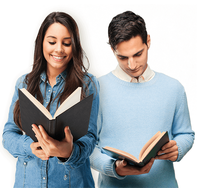 mulher estudando ajuda casal estudando avila